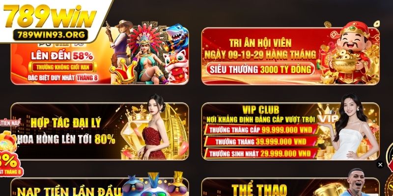 Tổng hợp các chương trình khuyến mãi 789Win mới 2026